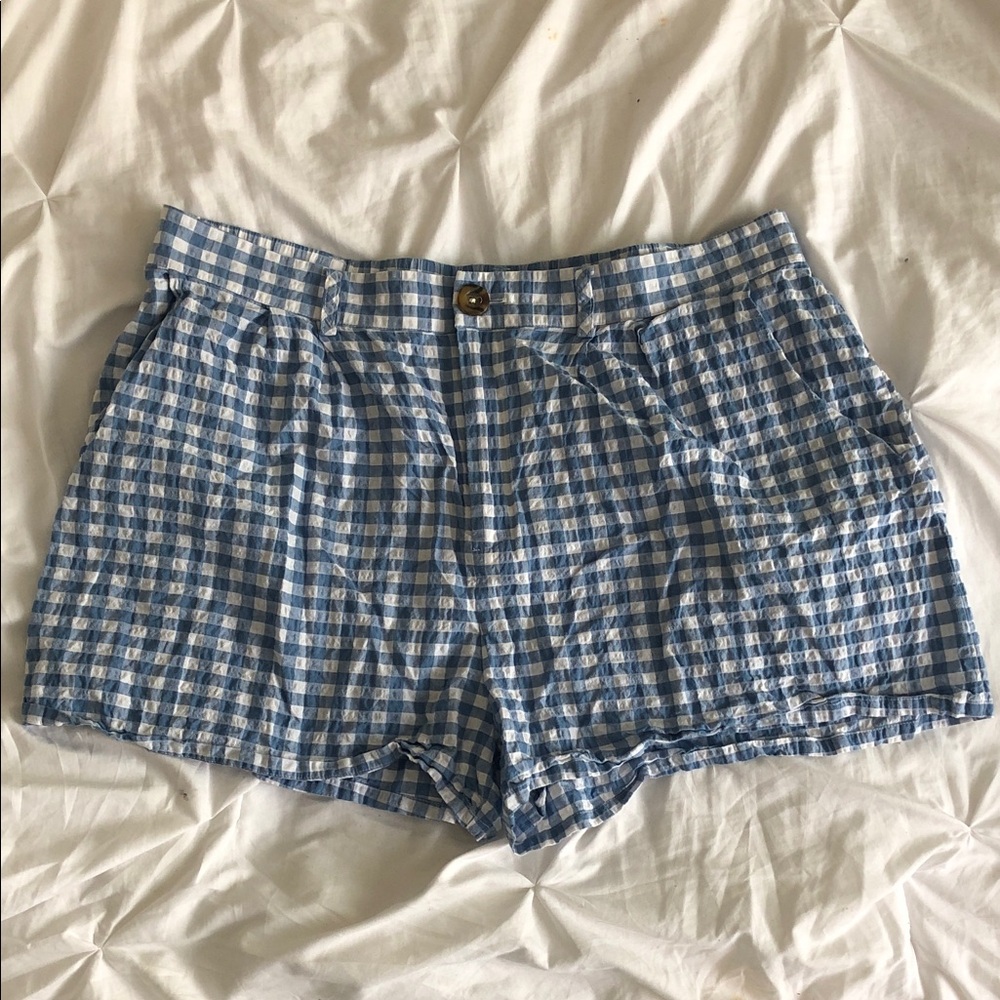 Nordstrom Abound Blue and White Gingham Shorts